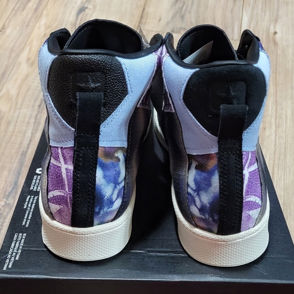 Converse Pro Leather Hi Oubre JR Mens Size 10 Patchwork Suede Black Purple Shoes - Picture 5 of 7